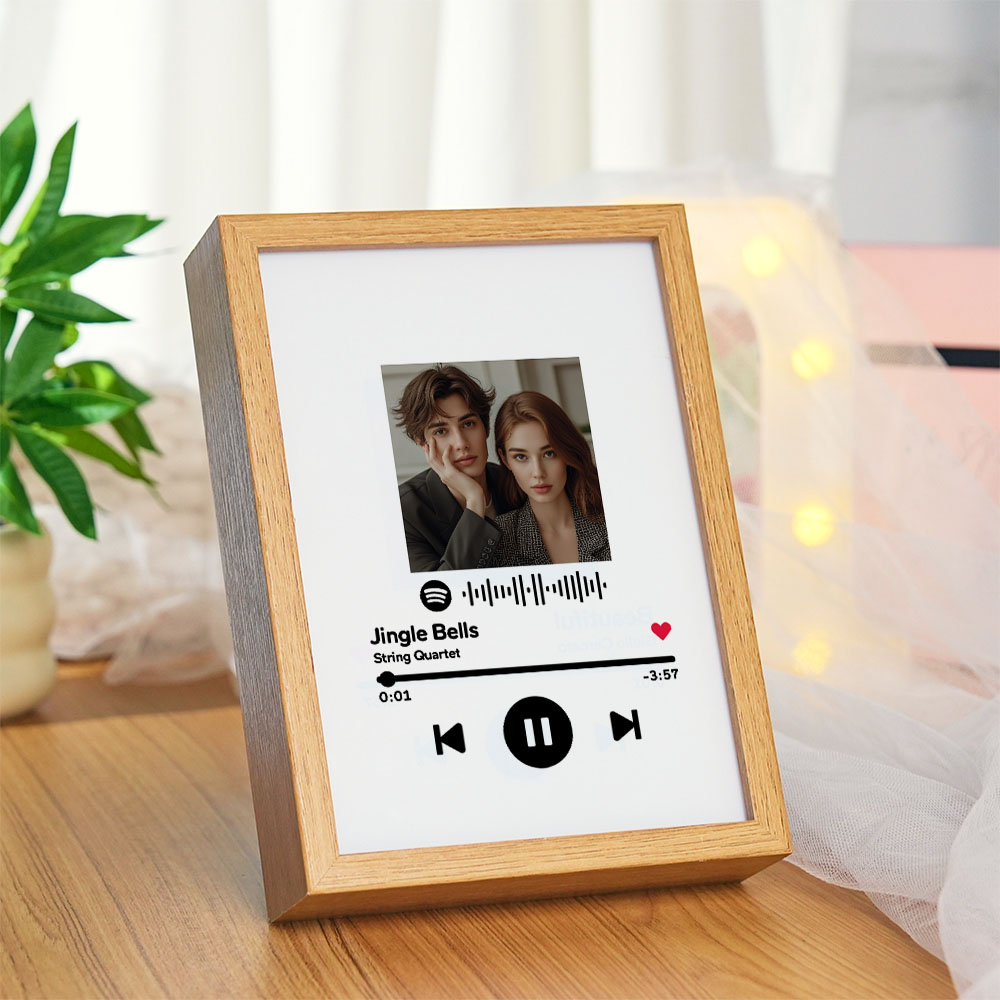 Custom Photo Spotify Music Plaque Personalized Photo and Song Display Decor Christmas Gifts Anniversary Gift For Couples