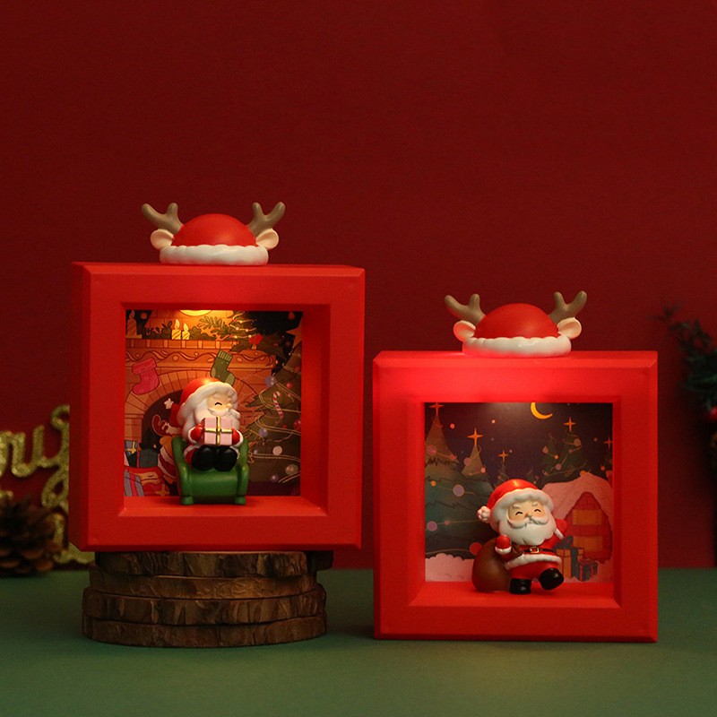 Christmas Square Night Light Decoration for Christmas Gifts -