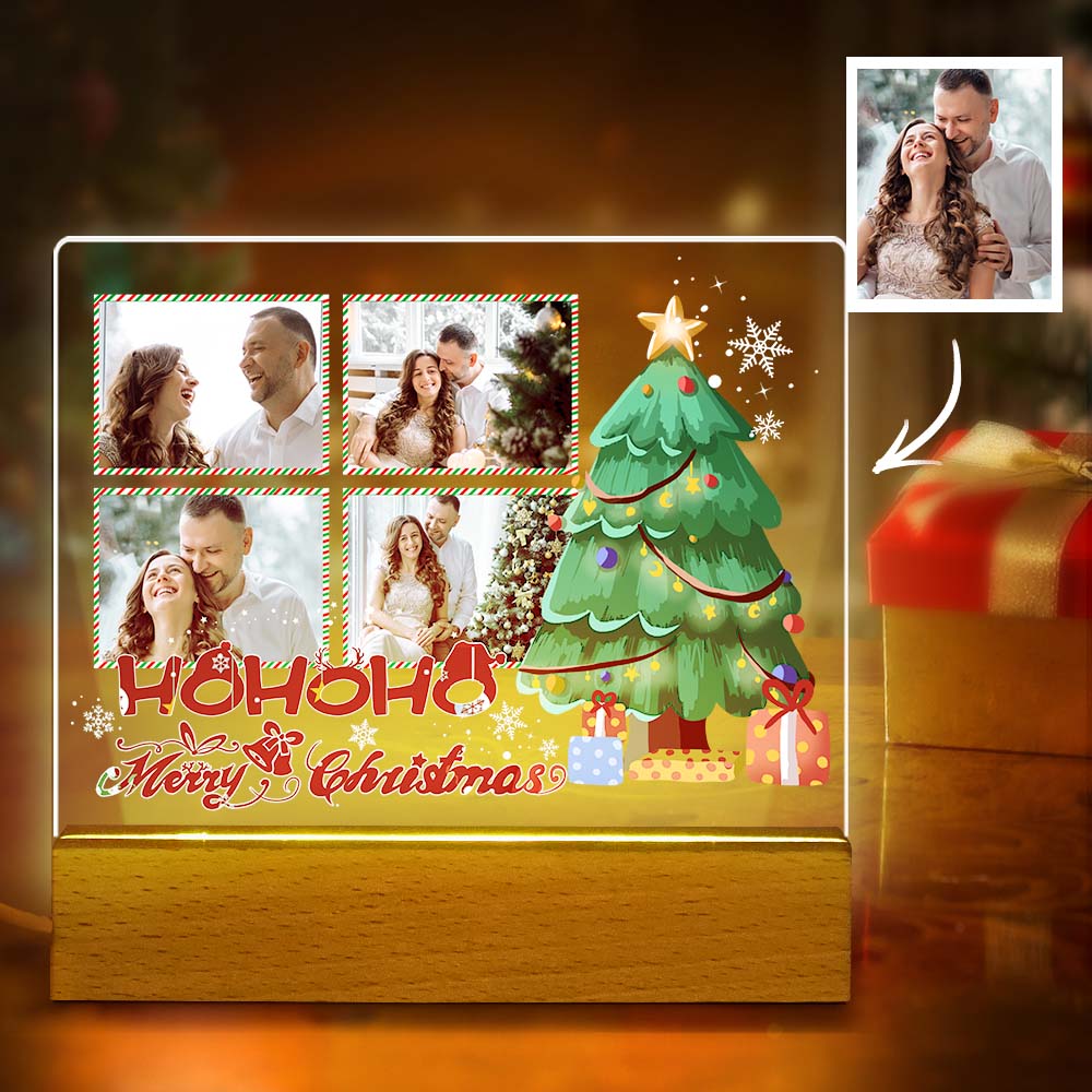 Personalized Photo Light Night Custom Christmas Lamp Custom Christmas Gift for Her
