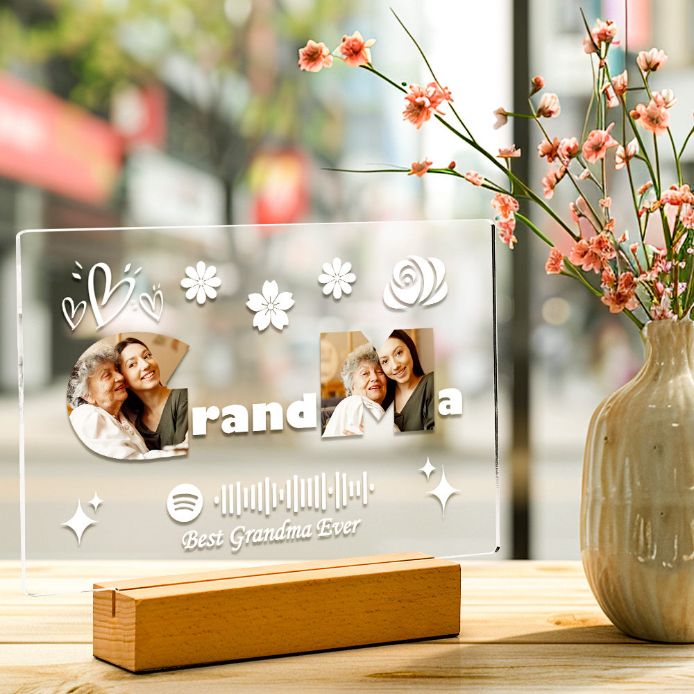 Custom Mother's Day Night Light Spotify Night Light Custom Night Light For Grandma -