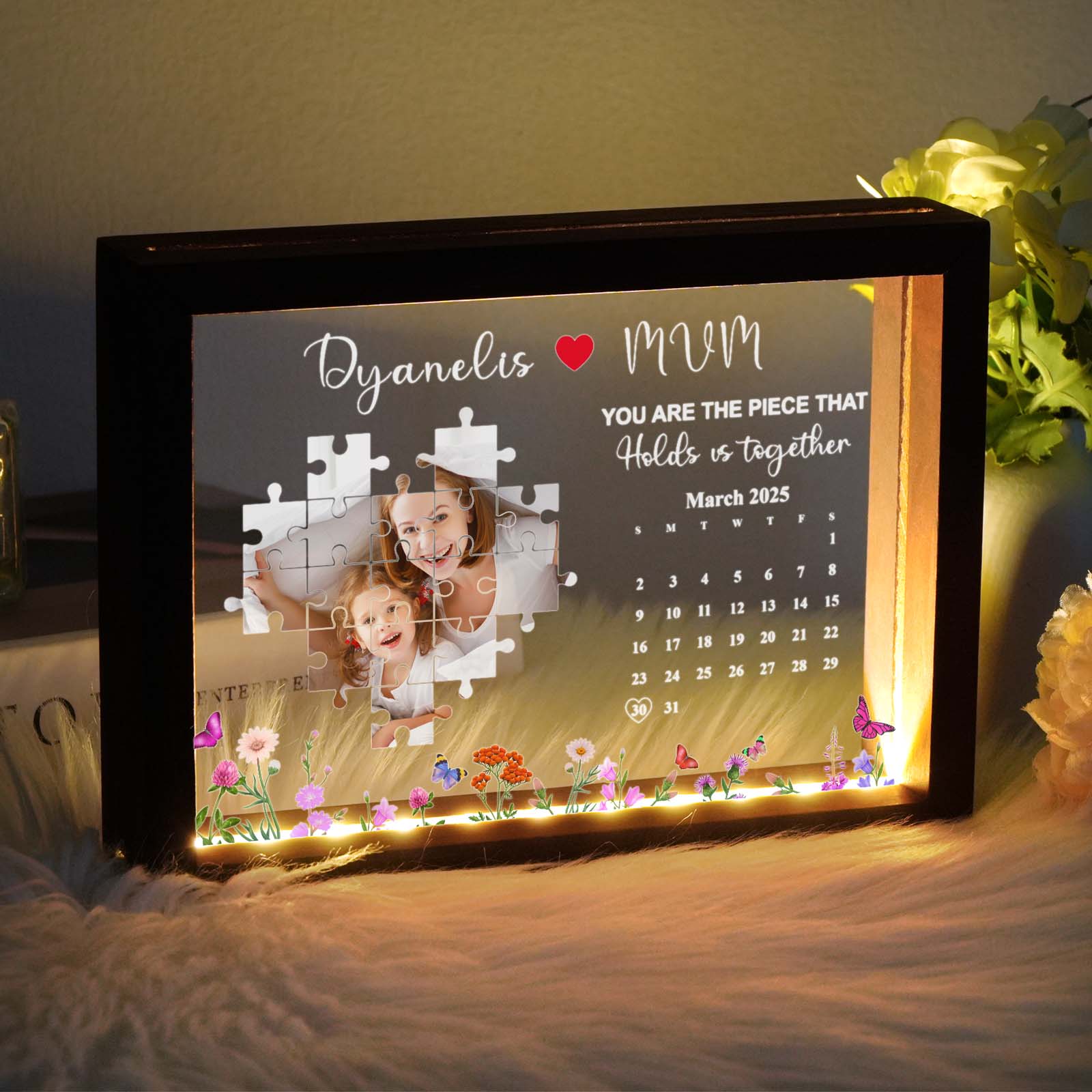 You Are The Piece That Holds Us Together Light Frame Mother's Day Gifts Personalized Gift