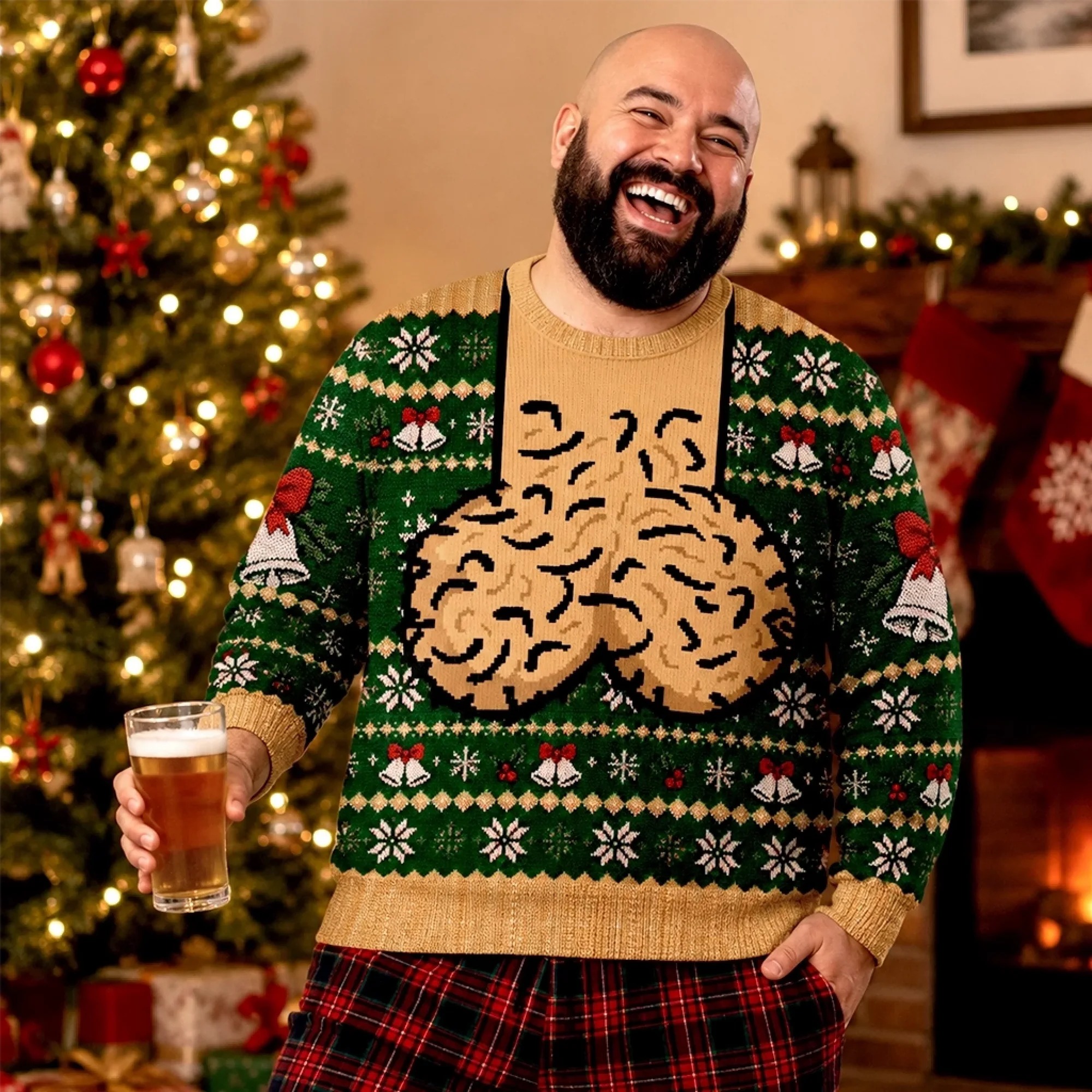 Custom Funny Ugly Sweatshirt - Personalized Christmas Birthday Gifts For Husband, Son, Grandson, Brother, Grandpa, Dad, Yourself - Jingle Balls All The Way Today - MySpotifyGlassUK