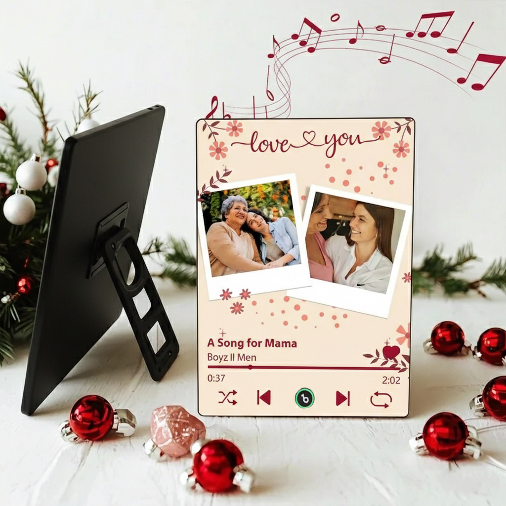 Custom Acrylic Music Plaque with Song & Photo-Unique Gift for Mom Memorial or Music Lover Gift