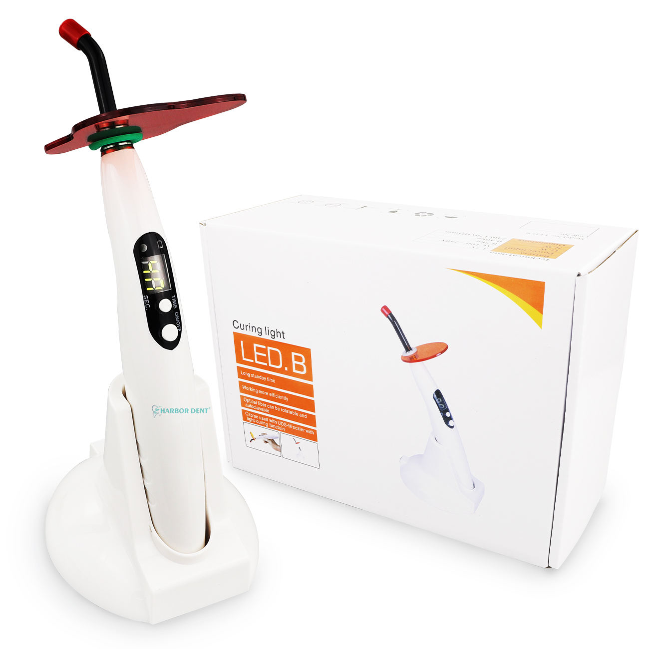 Dental Wireless Curing Light Adjustable Led Light Output Intensity 1200-1500 Mw/Cm² Laser Dentist Photocuring Lamp