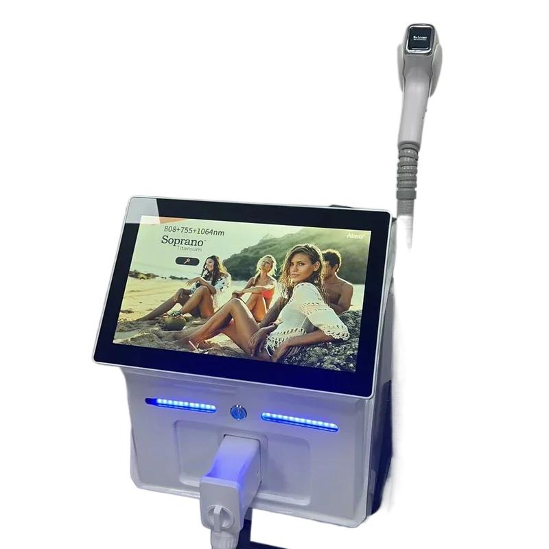 3000W Soprano Diode Laser Hair Removal Machine Freezing Point Painless Depilation Ice Titanium Professional Beauty Salon Device