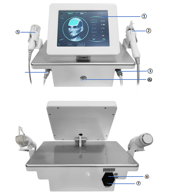 Facial Radio frequency vacuum rf Skin Tightening Rf Microneedling Machine