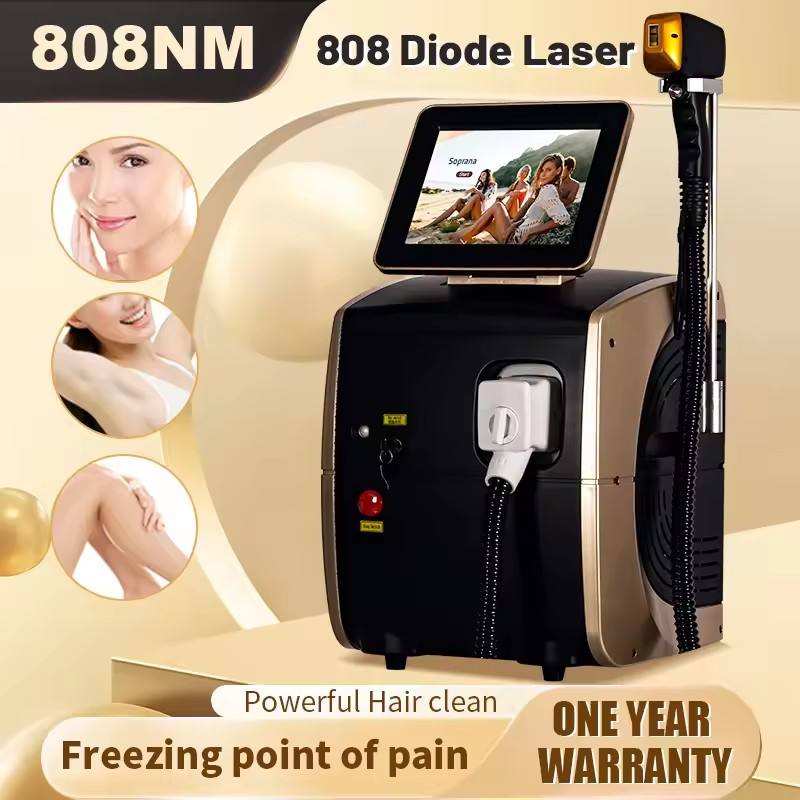 755Nm/808Nm/1064Nm Diode Laser Hair Removal 1200w Ice Platinum Titanium Diode Laser 808 Portable Hair Removal Machine