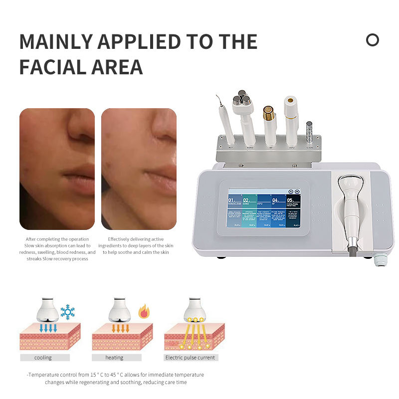 Six-in-One Deep Cleaning Beauty Machine Multi-Functional Massager Roller for Anti-Aging Slimming Facial Redness Improvement