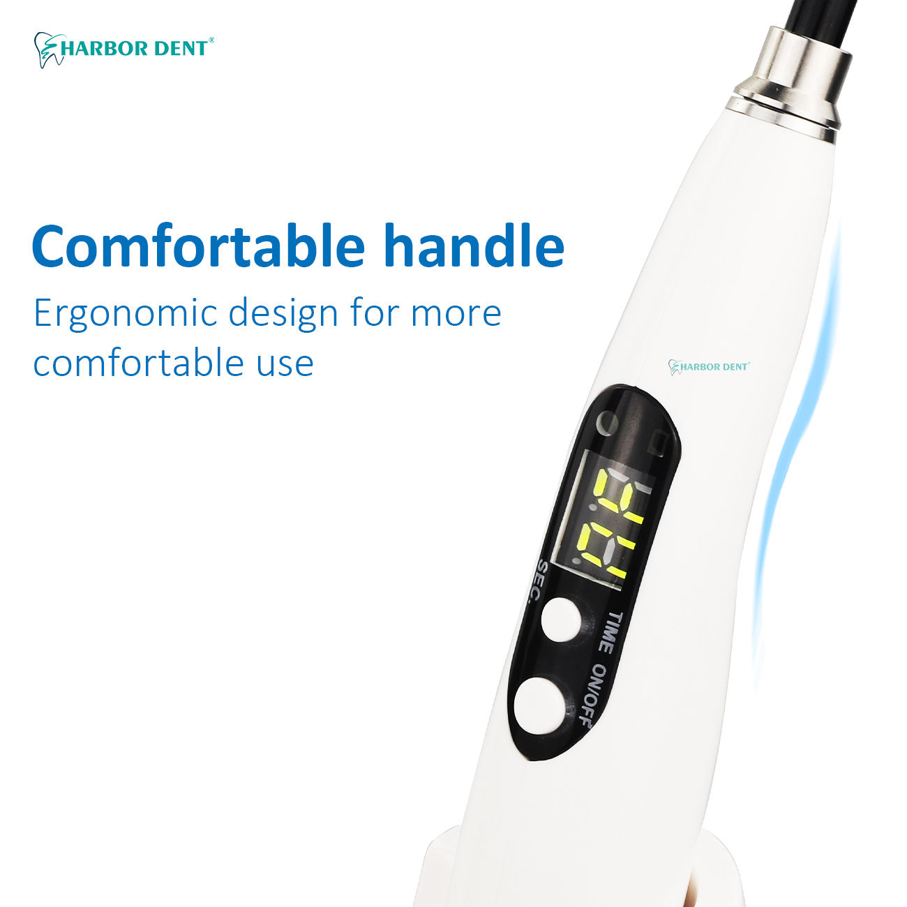 Dental Wireless Curing Light Adjustable Led Light Output Intensity 1200-1500 Mw/Cm² Laser Dentist Photocuring Lamp