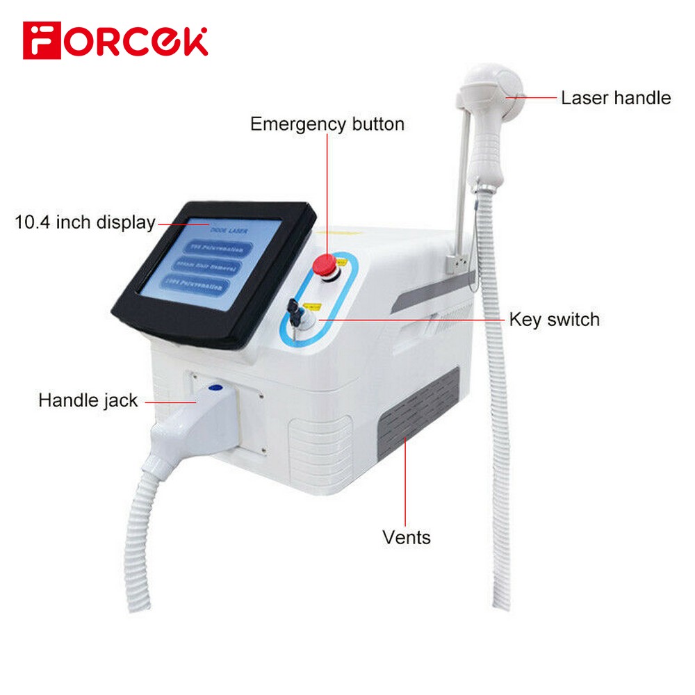 2000W 808 Diode Laser Painless Hair Removal Machine 755 808 1064nm