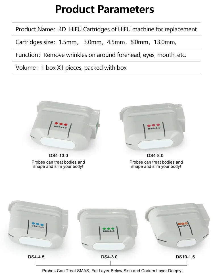 7D Face Lifting Anti-wrinkle Fat Removal Machine Body Face Use 7 Heads Hifu Cartridges Body Thinner Skin Tightening Hifu Device
