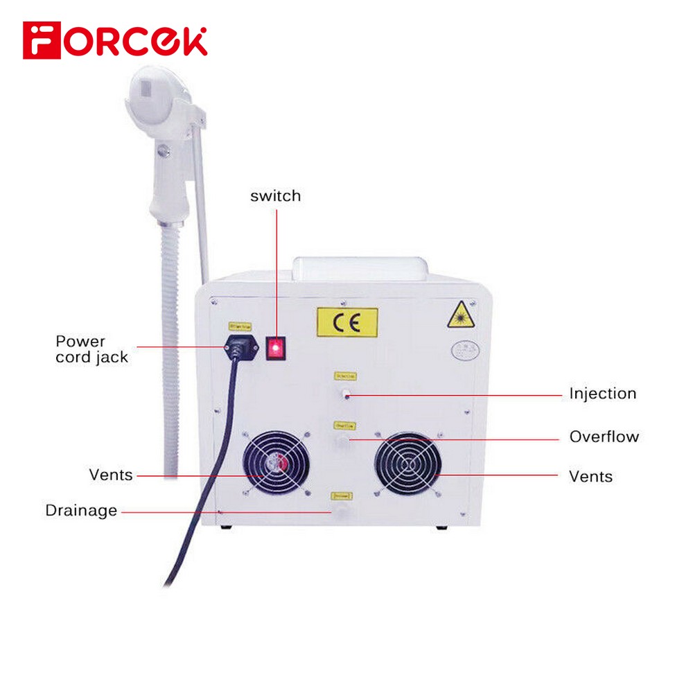 2000W 808 Diode Laser Painless Hair Removal Machine 755 808 1064nm