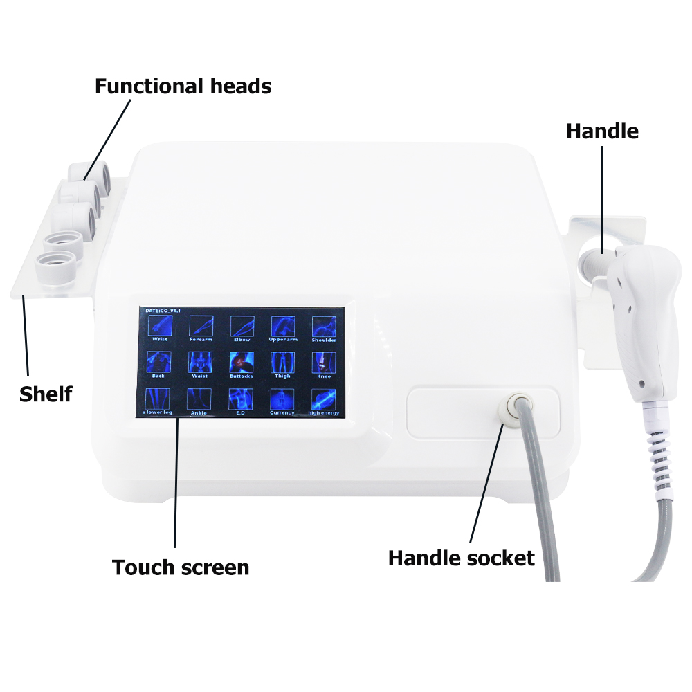New 12Bar Radial Shock Wave Pain Relief ED Treatment Pain-Point Soft Tissue Shoulder Massager Pneumatic Shockwave Machine