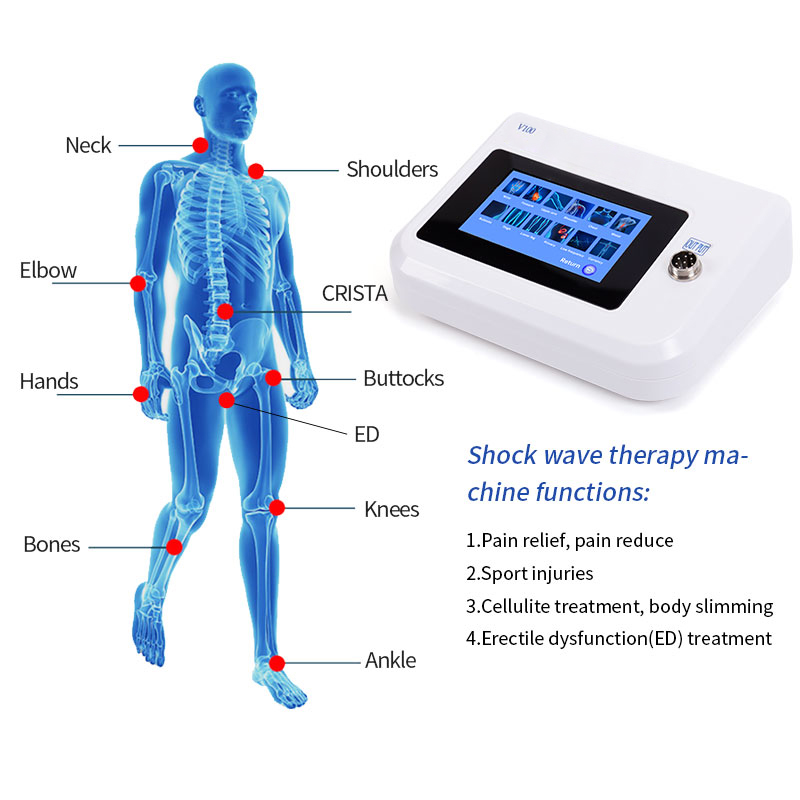 Portable Physiotherapy Equipment Electromagnetic Shock Wave Therapy Device Leg Knee Pain Relief Body Relax ED Treatment Machine