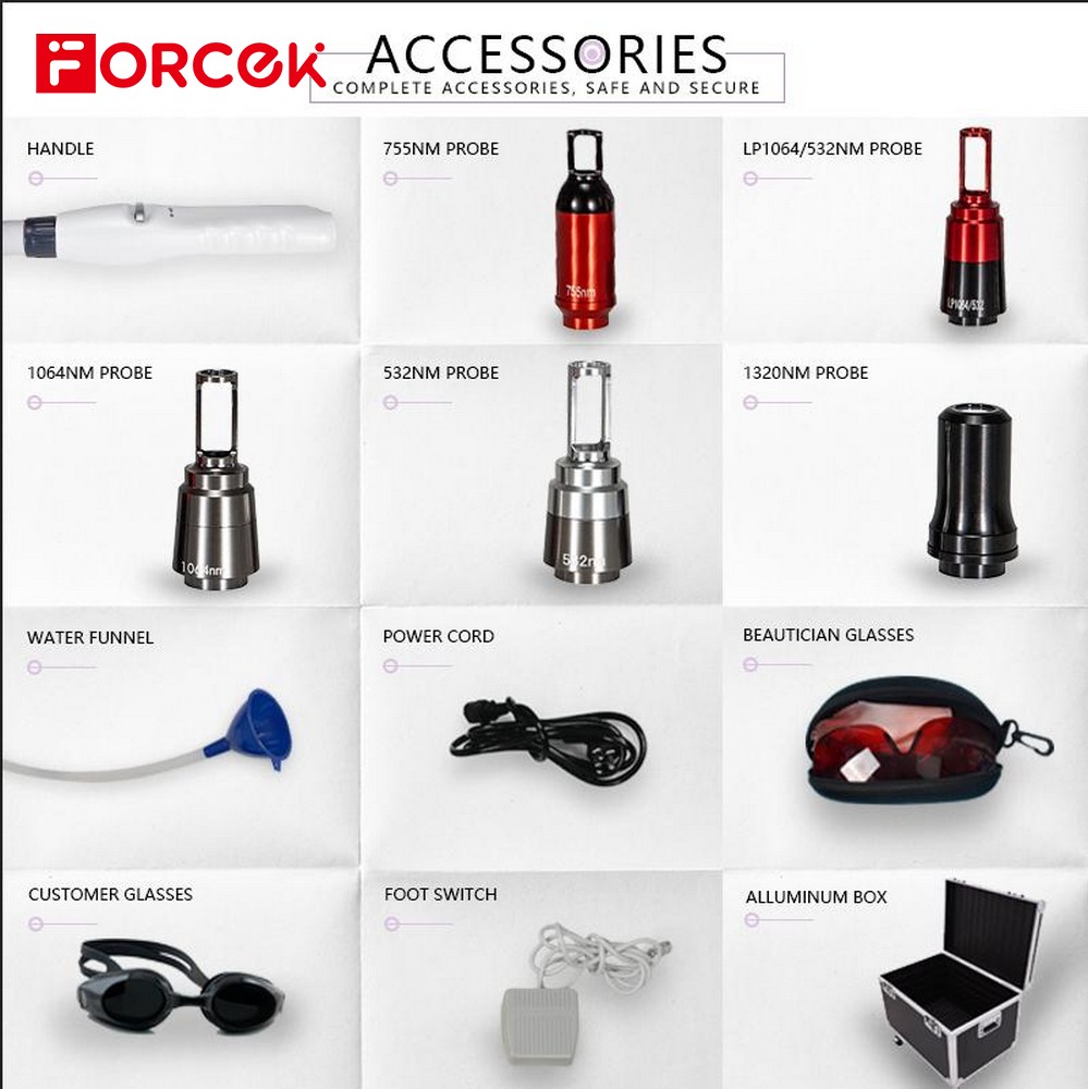 2000W Q-Switch Nd Yag 1064nm532nm755nm1320nm Tattoo Removal Picosecond Laser Machine