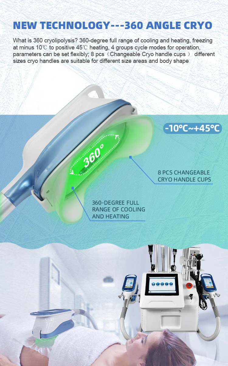 High Quality Cryo Therapy 360 Degree Cryolipolyse Fat Freeze Slimming Machine