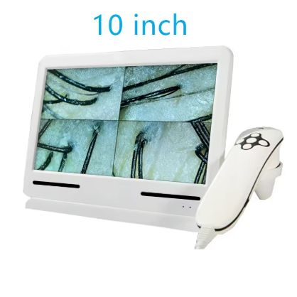 NEW Skin Hair Follicle Scalp Detector Hair Follicle Skin Oil Moisture 10 Inch HD LCD Screen Microscope Tester 10 Million Pixels