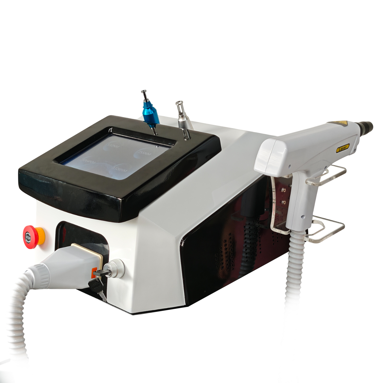 Desktop 3 Shaft Diode Laser 1064 532 1320nm Machine Q Switch Nd Yag Picosecond Laser Tattoo Removal Brazil Popular