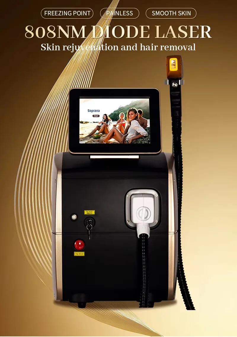 4 Wavelength 755/808/940/1064nm Diode Laser Hair Removal/500w-1600w Diode Laser Beauty Machine/Skin Rejuvenation 1200w 1000w