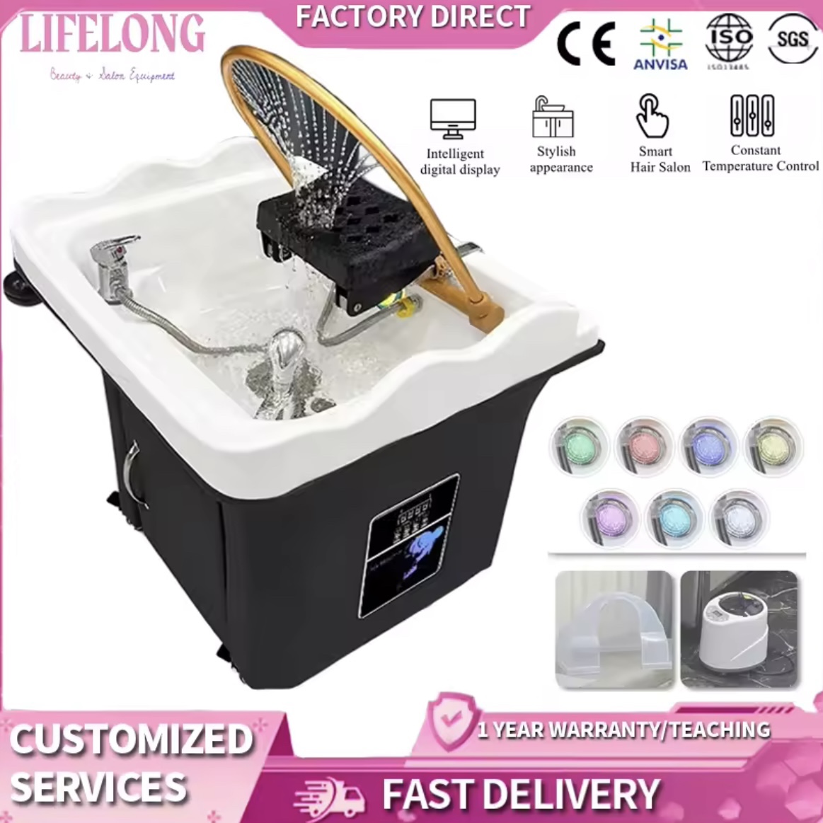 Salon Wash Basin Chair Head Spa Fumigacion Furniture Ceramic Modern Sink Wash Basin Bathroom Japanese Head Spa