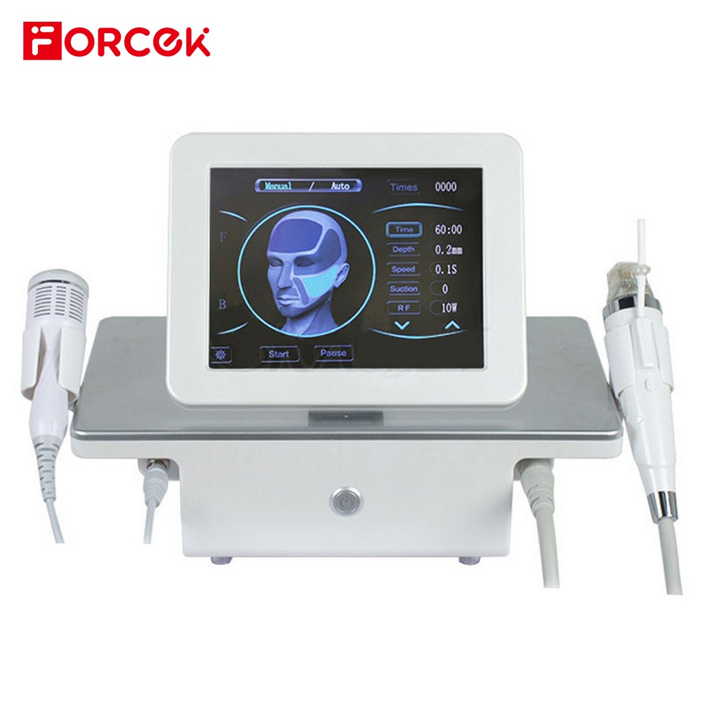 Desktop 2 in 1 Fractional RF Micro-needle+Cold Hammer Beauty Machine For Skin Tightening Rejuvenation Acne Scar Stretch Marks Removal