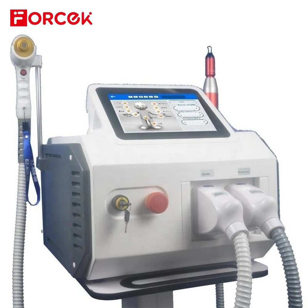 1800W 2 in 1 808nm Diode Laser Painless Hair Removal+Nd Yag Laser Tattoo Removal Machine