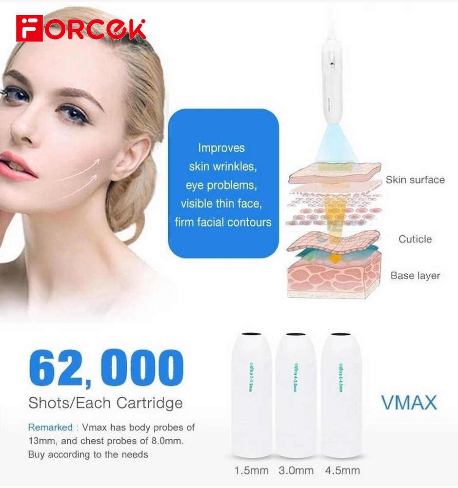 2 In 1 4D HIFU+Vmax Radar Fine Carving Handle Machine For Wrinkle Removal Skin Lift Tightening