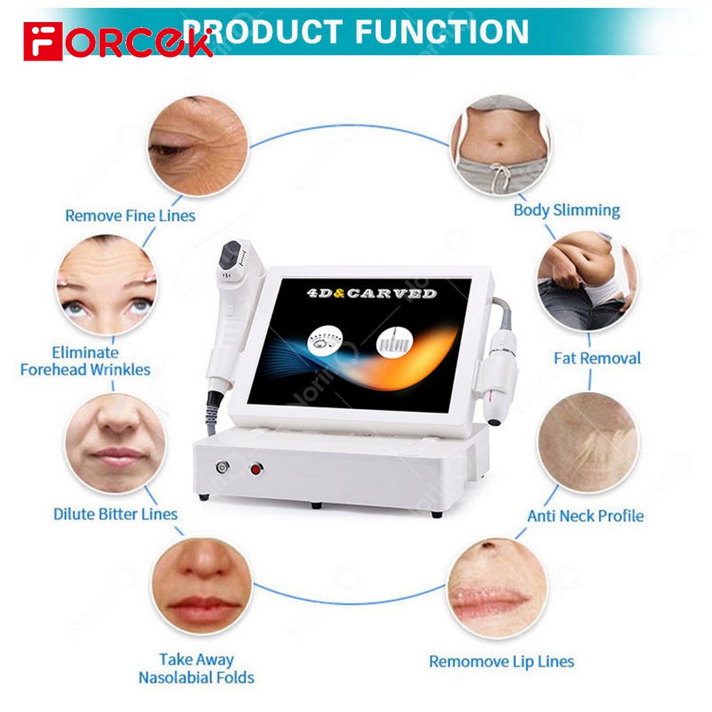 2 In 1 4D HIFU+Vmax Radar Fine Carving Handle Machine For Wrinkle Removal Skin Lift Tightening
