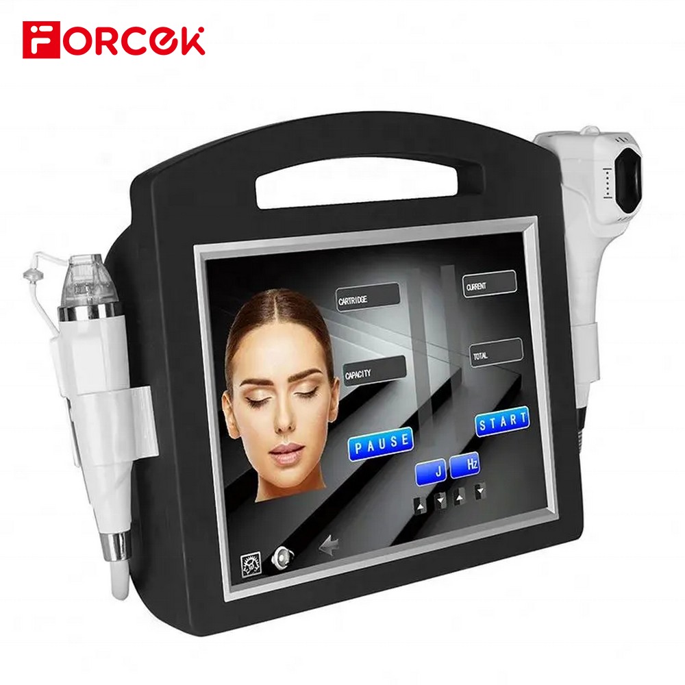 2 In 1 4D HIFU+Gold RF Microneedle Handle Machine For Face Lifting Body Slimming \/aginal Tightening