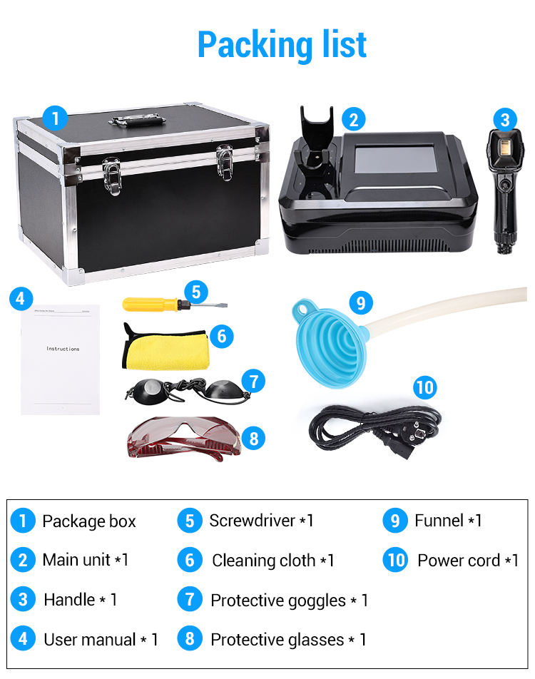 Portable Easy-carry 808nm Laser 8 Optional Languages Cool Hair Removing Diode-lasersings Hair Removal Machine for Home &Clinical