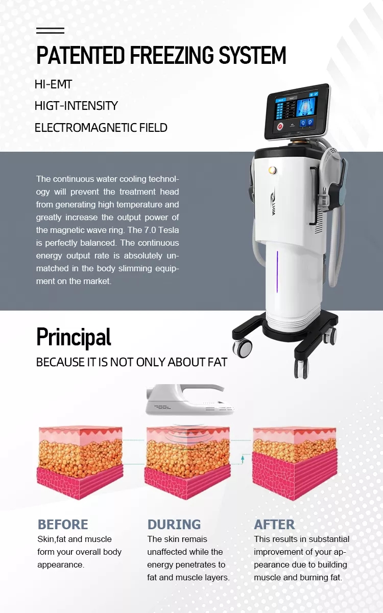 EMS Sculpting Machine 2 handles Ems body vacuum cavitation 2 Handle EMS Sculpt Fat Burning abs Electromagnetic Muscle