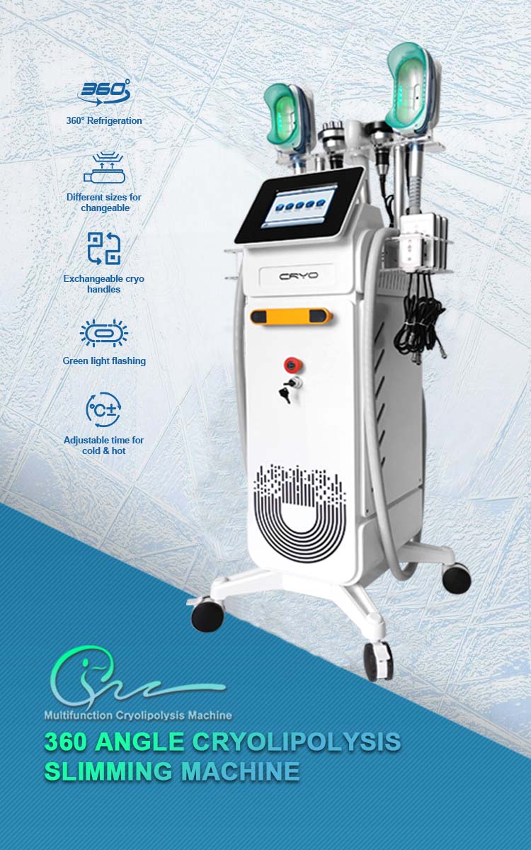 Vertical Cool Tech Fat Freezing Machine With Two Cryo Handles Work Together