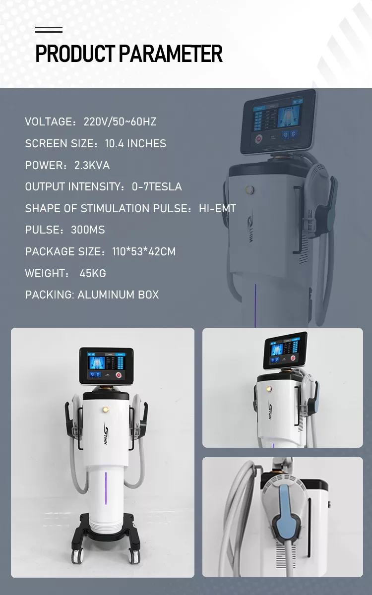 EMS Sculpting Machine 2 handles Ems body vacuum cavitation 2 Handle EMS Sculpt Fat Burning abs Electromagnetic Muscle