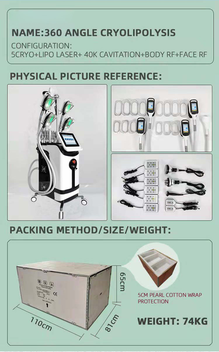 Cryolipolysis Machine Cryo Fatty Freezing Cold Vacuum Fat Freezing Machine Double Chin Removal 360 Cryolipolysis Machine