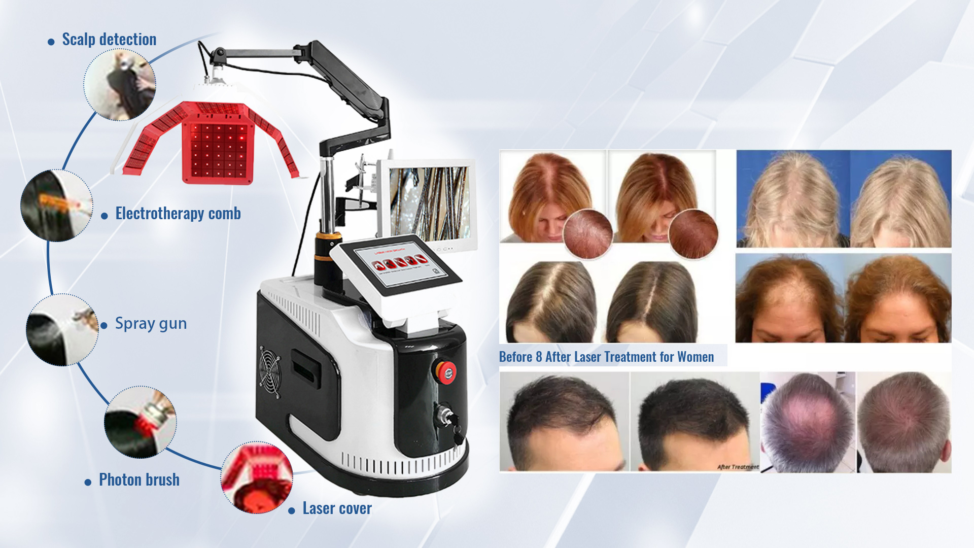 650nm red led light therapy anti hair removal scalphair analysis led hair regrowth machine