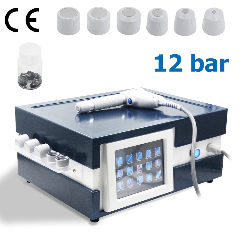 New 10 Bar Pneumatic Shockwave Therapy Machine for Body Back Pain Relief Massager ED Treatment Professional Shock Wave Device