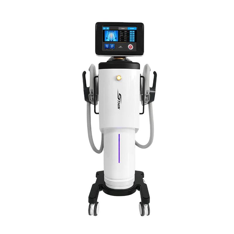 EMS Sculpting Machine 2 handles Ems body vacuum cavitation 2 Handle EMS Sculpt Fat Burning abs Electromagnetic Muscle