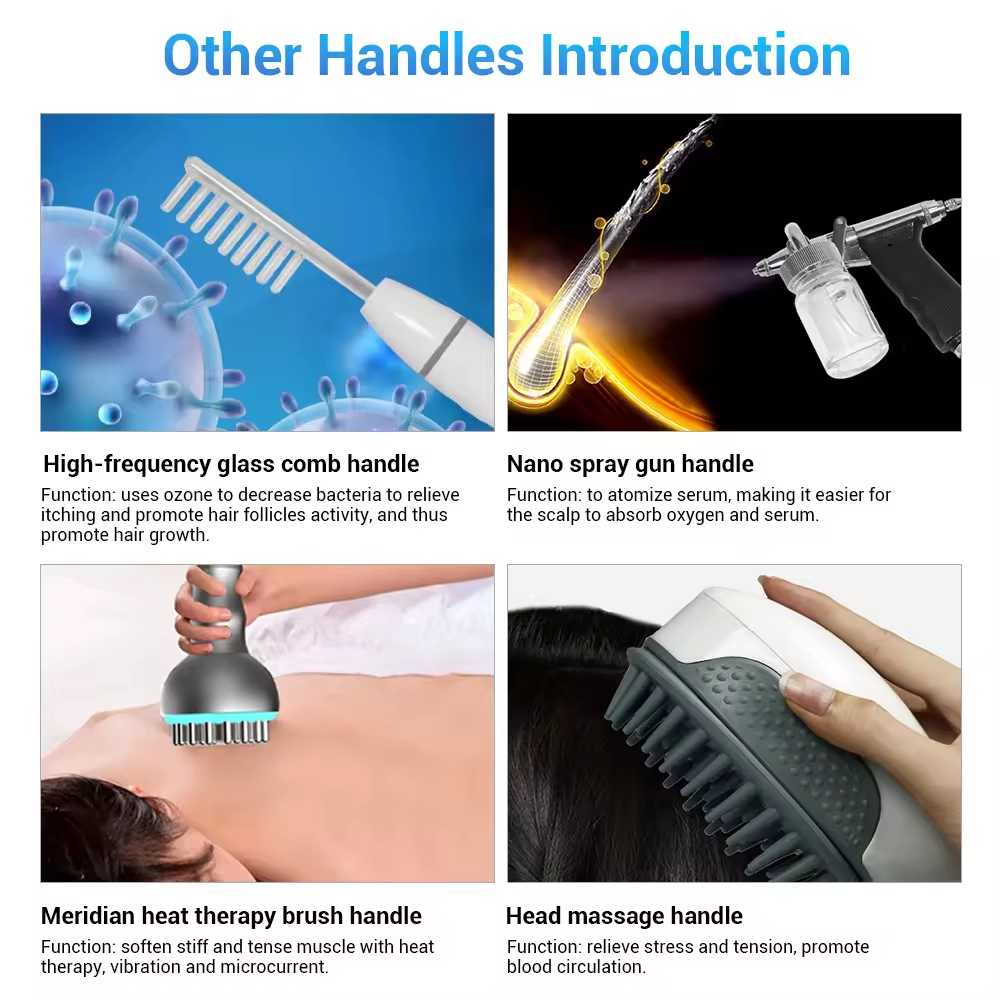 5in1 Scalp Massage Hair Loss Treatment Growth Hair Analysis Device Hair Analyzer Machine with Comparison Mode