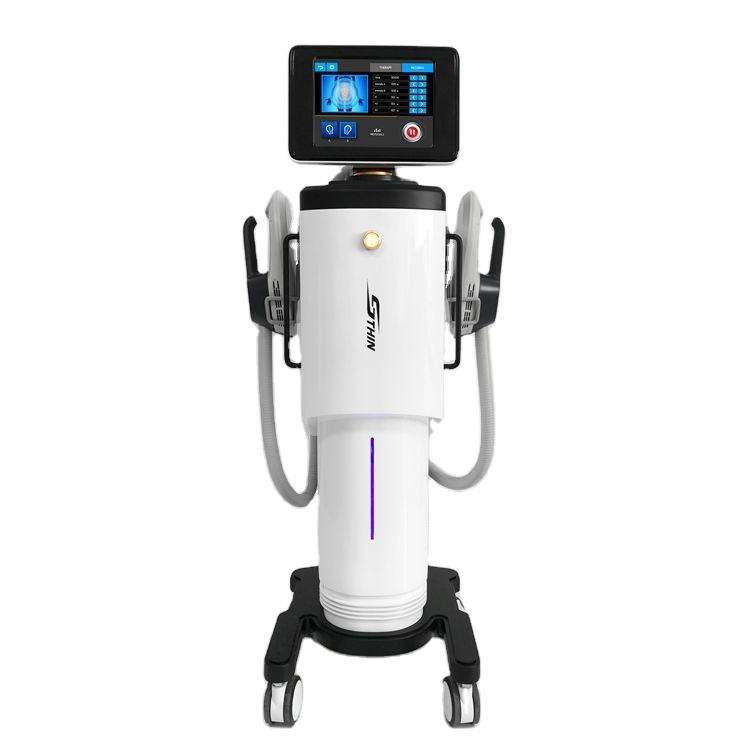EMS Sculpting Machine 2 handles Ems body vacuum cavitation 2 Handle EMS Sculpt Fat Burning abs Electromagnetic Muscle