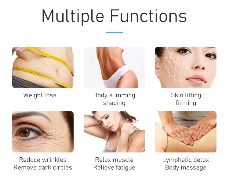80K RF Cavitation EMS Microcurrent Pad 9in1 Body Slimming Vacuum Massager Device