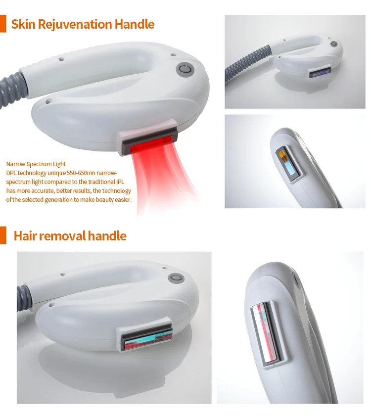 Functional Skin Care Skin Rejuvenation Machine Redness Removal DPL 550-650nm Spot Removal Fast Hair Removal Machine