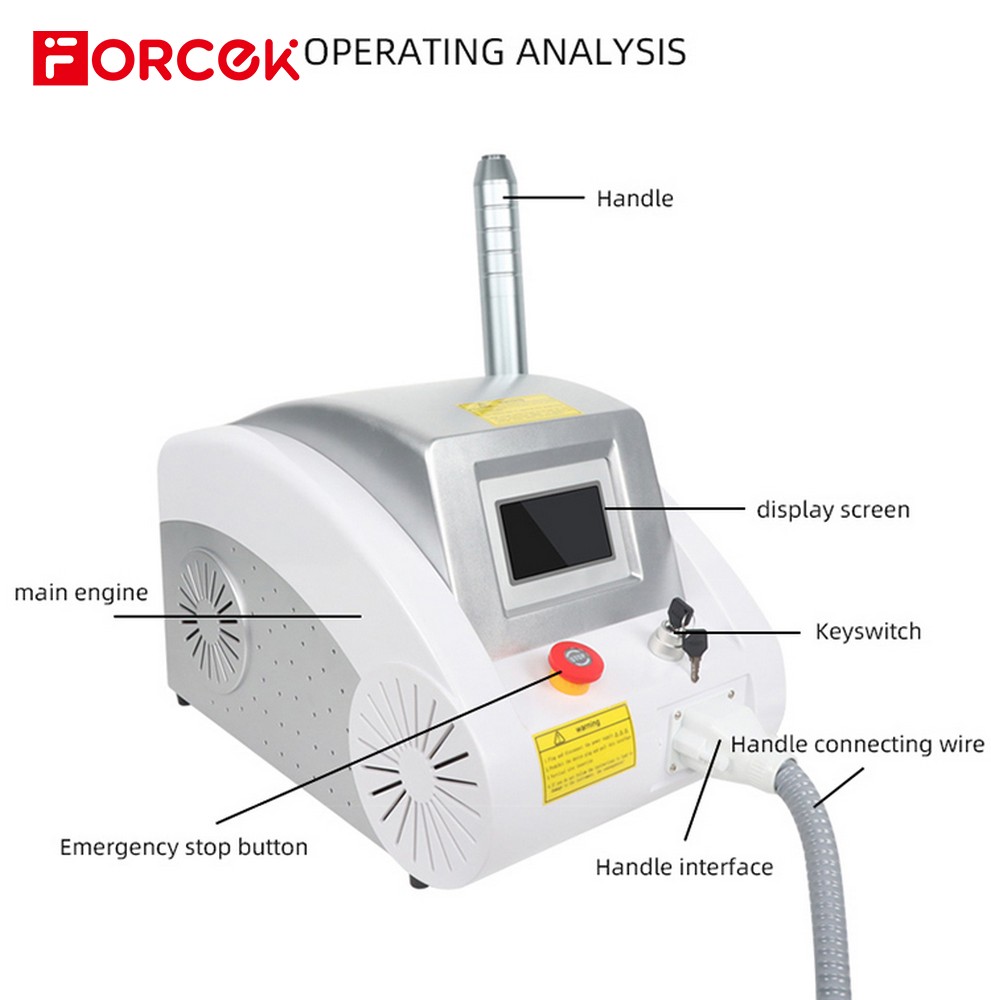 2000W Q-Switch Nd Yag 1064nm532nm755nm Tattoo Removal Picosecond Laser Machine