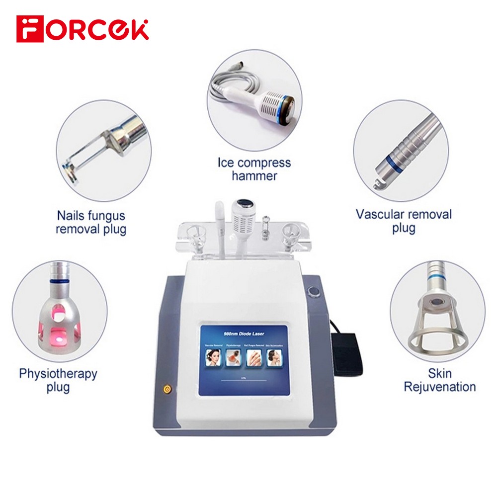 5-in-1 Portable 980nm Diode Laser Spider Vein Removal Machine Vascular Spider Blood Vessels Removal 980nm Laser Machine