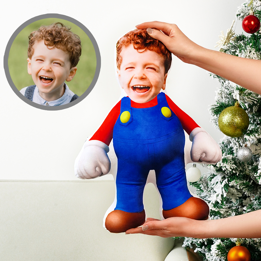Custom Mario  Pillow Toy Custom Face Pillow Superhero Custom Pillow Face Body Pillow Personalised Photo Pillow Gift For Kids