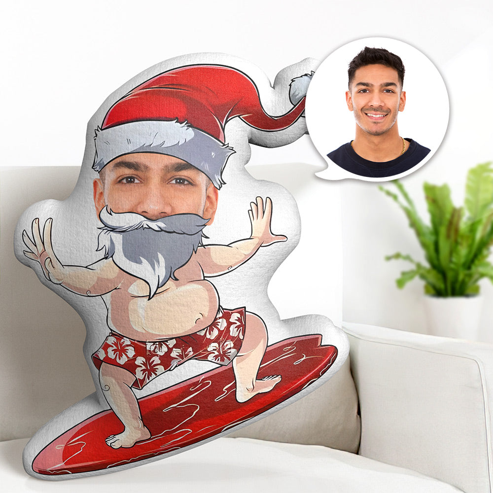 Body Pillow My Face Pillow Custom Dolls Surfing Santa Claus Photo Pillow Minime Pillow Custom Pillow Gift - Yourphotoblanket