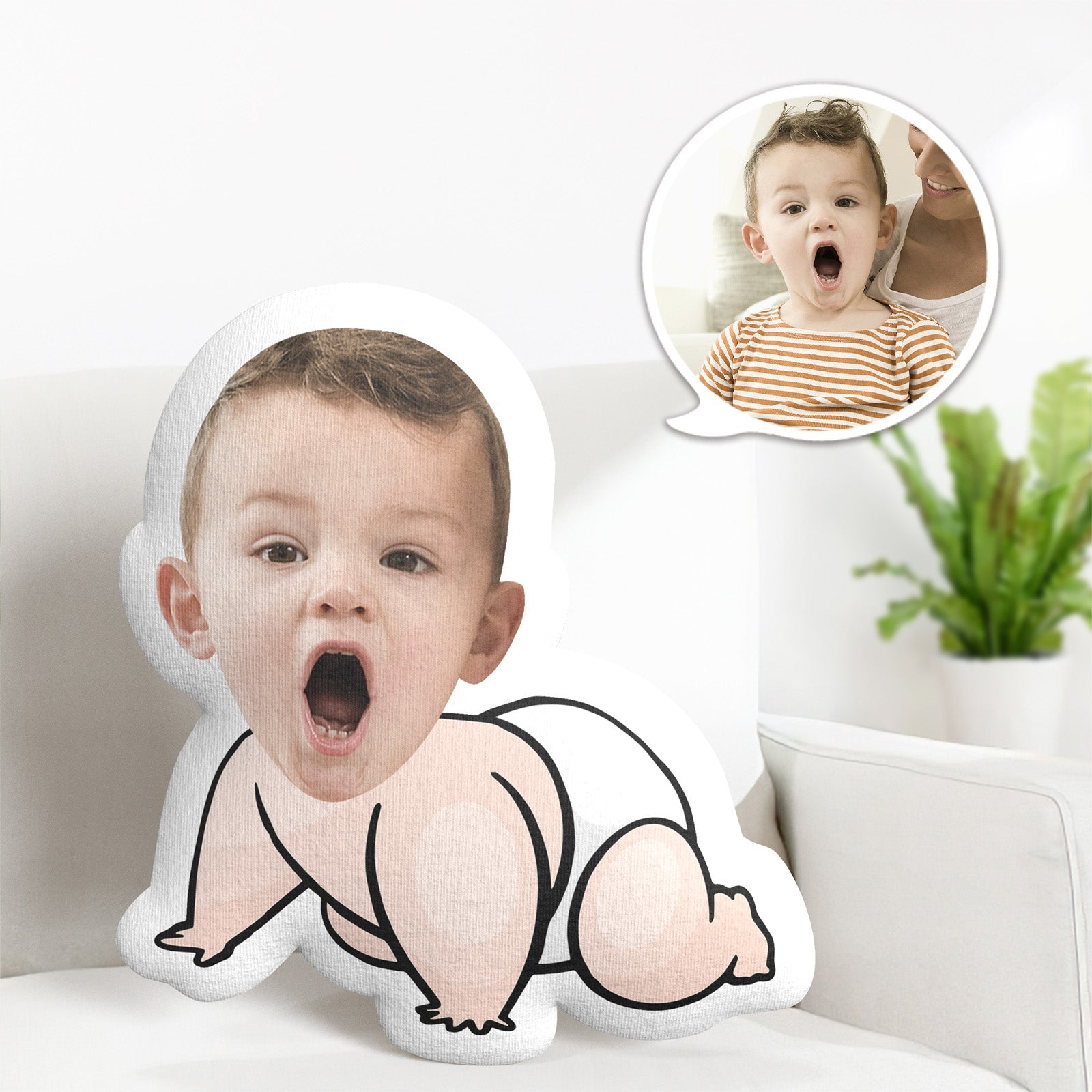 Custom Face Pillow Baby Minime Throw Pillow Personalized Gifts - 