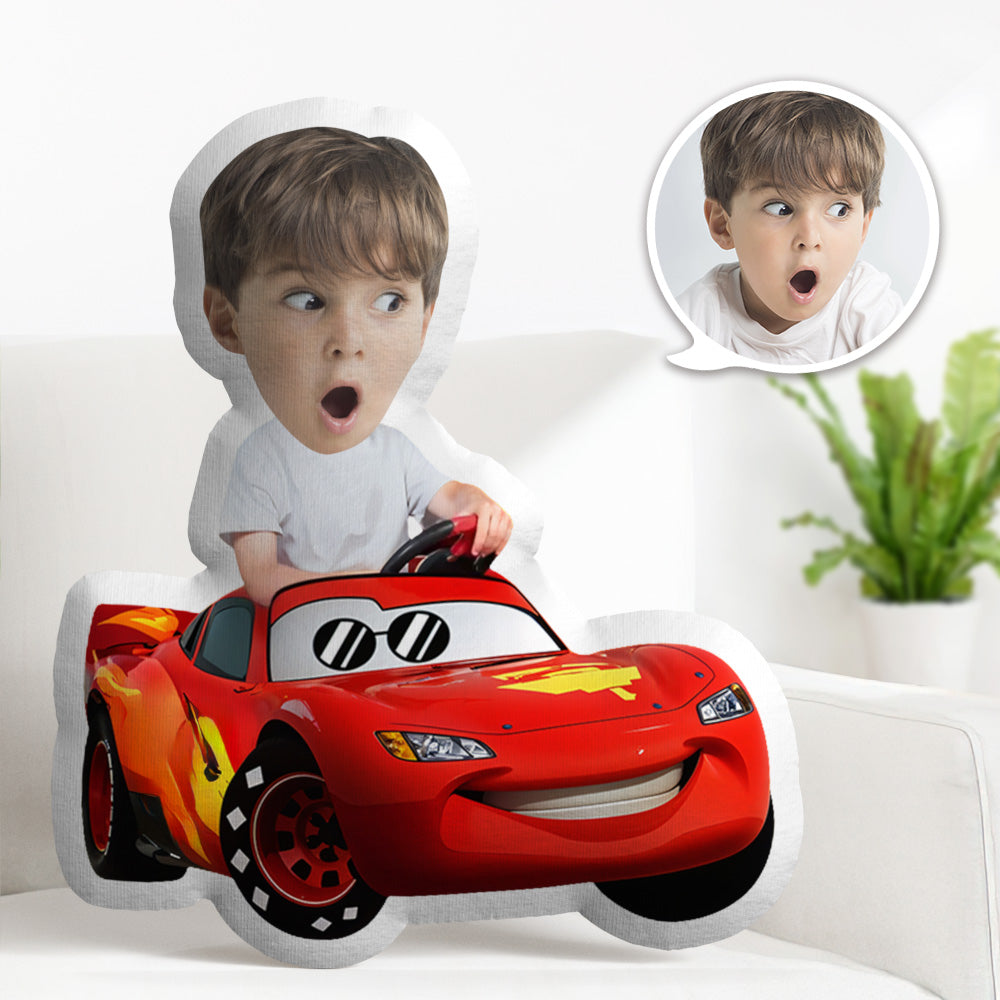 Custom Face Body Pillow Cars Lightning Pillow Personalized Minime Pillow - 
