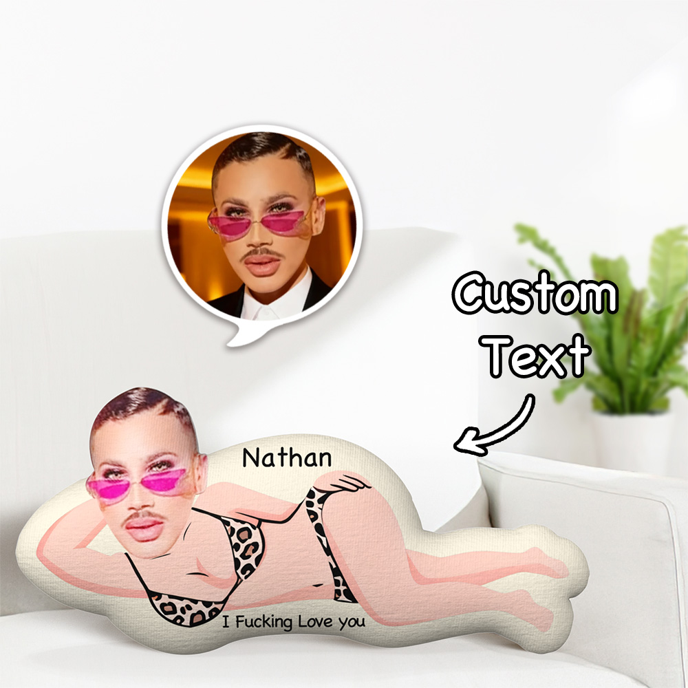 Custom Face Pillow Funny Minime Throw Pillow Custom Photo Personalized Photo Minime Pillow Gift for Him - 