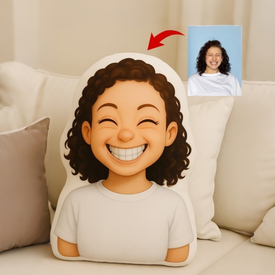 Custom Face Body Pillow 3D Cartoon Throw Pillow Home Decor Gift
