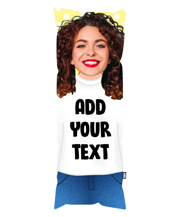 Custom Cuddle Body Pillow with Personalized Text - 